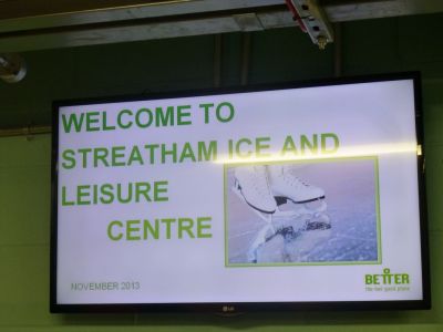 Ice Rink Looping TV Display
