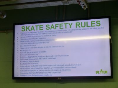 Ice Rink Looping TV Display
