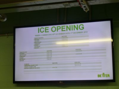 Ice Rink Looping TV Display
