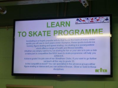 Ice Rink Looping TV Display
