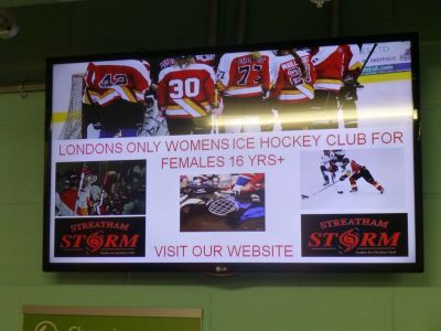 Ice Rink Looping TV Display
