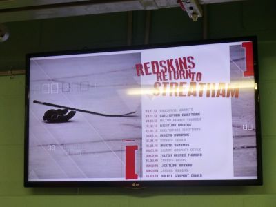 Ice Rink Looping TV Display
