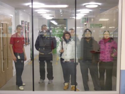 People on a Leisure Centre Tour Wonder What's Happening
