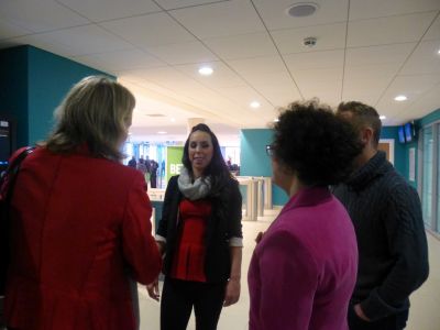 Beth Tweddle and Daniel Whiston are Greeted by Councillors
