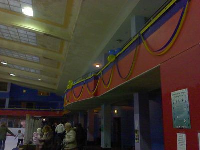 The Balconies Were Decorated
