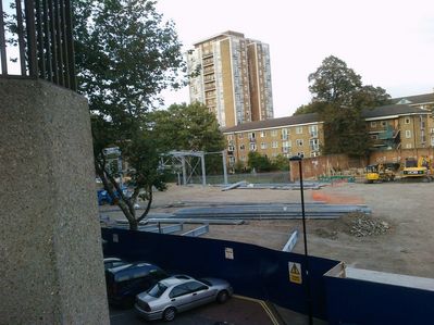 Pope's Road Site Erection of Frame 24/09/2011
