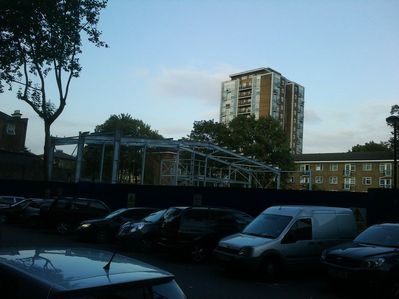 Pope's Road Site Erection of Frame 24/09/2011
