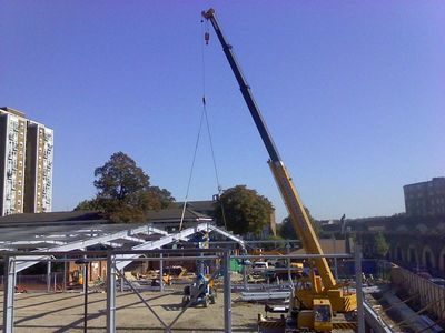 Pope's Road Site Erection of Frame 29/09/2011
