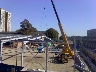 Pope's Road Site Erection of Frame 29/09/2011
