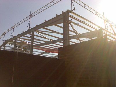 Pope's Road Site Erection of Frame 29/09/2011
