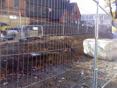 Wall Between Church and Rink Gone 28/10/2011
