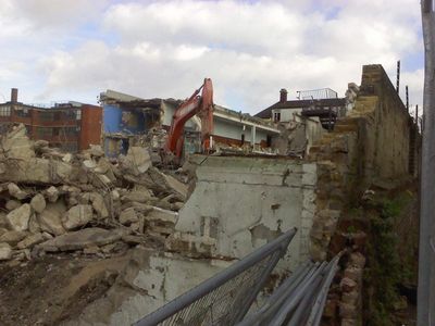 Demolition at Rear of Swimming Pool
