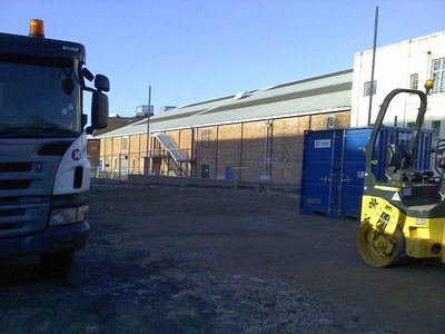 Site Between Church and Rink
