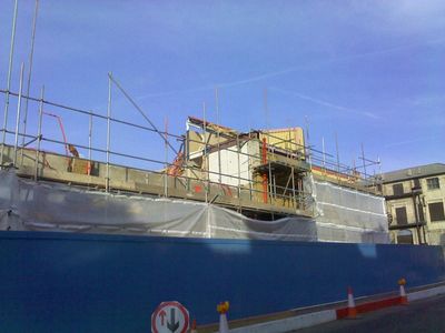 Bus Garage Demolition from Natal Road
