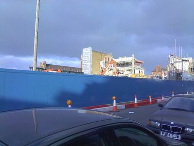 Bus Garage Demolition from Natal Road
