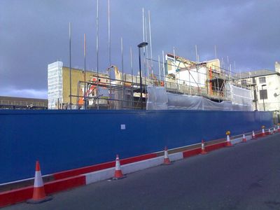 Bus Garage Demolition from Natal Road

