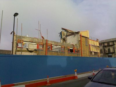 Bus Garage Demolition from Natal Road
