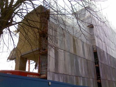 Bus Garage Demolition from High Road

