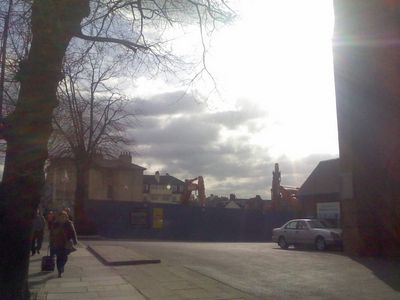Site Clear Next to Church (Bus Garage Gone)
