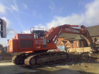Digger next to Church
