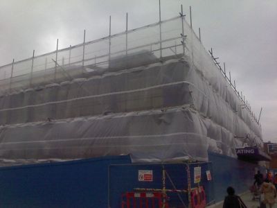 Rink Front with Covered Scaffolding
