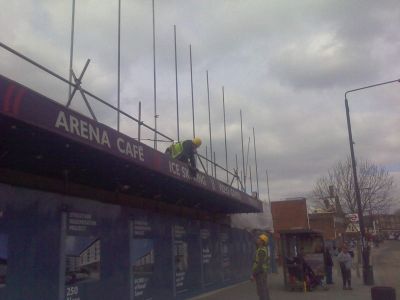 Rink Canopy being Dismantled
