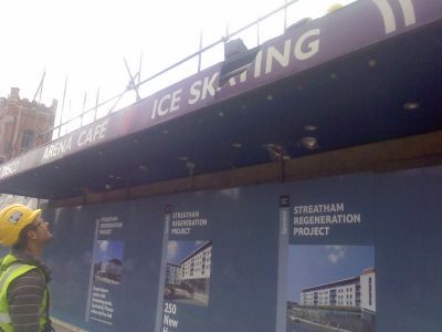 Rink Canopy being Dismantled
