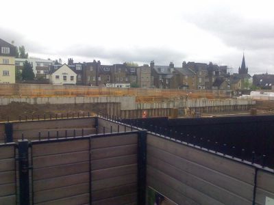 From Church Steps towards Natal Road (Retaining Wall for Leisure Centre Basement along Natal Road)
