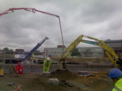 From High Road towards Railway (Construction of Rear of Bus Interchange)
