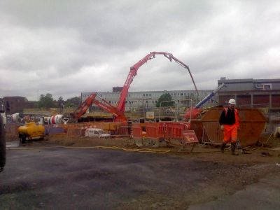 From High Road towards Railway (Construction of Rear of Bus Interchange)
