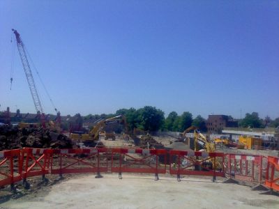 Across Site between Old Rink Site and Railway
