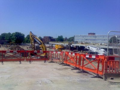 Construction of Rear of Bus Interchange

