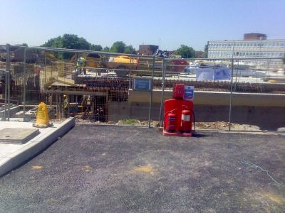 Construction of Rear of Bus Interchange
