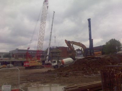 Across Site towards High Road from Bus Layover
