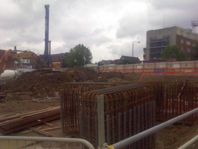 Across Site towards High Road from Bus Layover
