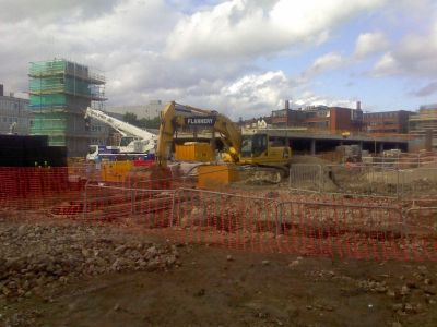 Back of Bus Interchange Site from Ellora Road
