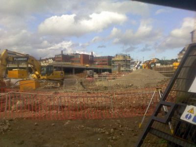 Back of Bus Interchange Site from Ellora Road
