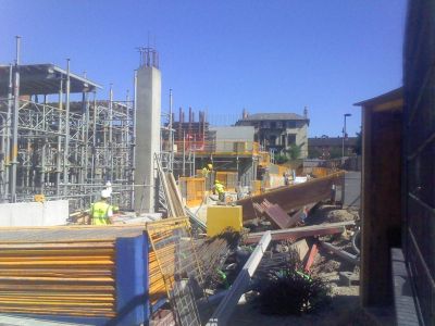 Construction of Back of New Leisure Centre along Natal Road
