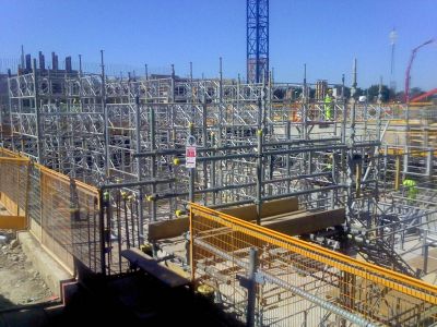Construction of New Leisure Centre along Natal Road (Temporary Framework for Construction of Ice Rink Slab)

