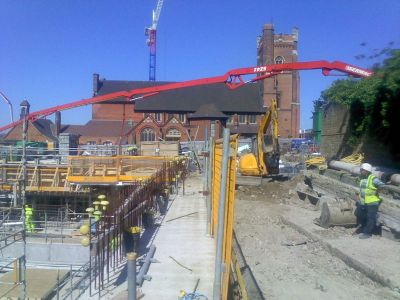Church from Natal Road (Leisure Centre Retaining Wall in Foreground)
