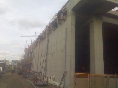 Construction of Back of Leisure Centre from Natal Road
