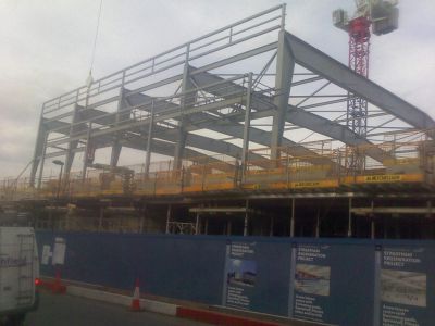 Construction of Leisure Centre along Natal Road (Roof Structure now Visible)
