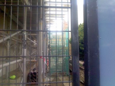 Construction of Front of New Leisure Centre from Natal Road (Church now Obscured)
