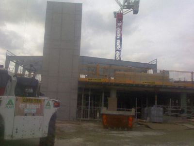 Front of Leisure Centre and Lift Shaft

