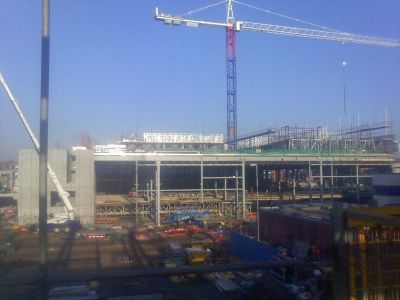 View of Tesco Building from Leisure Centre Ice Level
