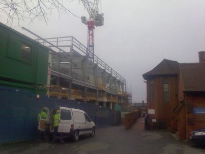 Side of Leisure Centre from Church Forecourt
