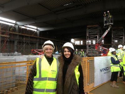 Diane Towler-Green MBE and Phillipa Towler-Green with Rink Space in Background (photo courtesy of Phillipa Towler-Green)
