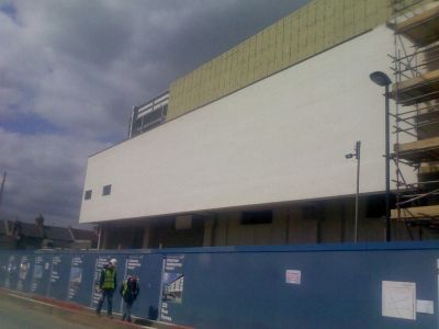 Render on Side of Leisure Centre
