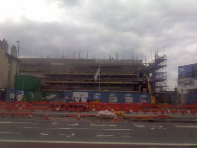 Front of Leisure Centre from Across the High Road
