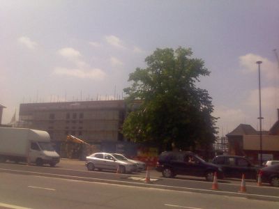 Front of Leisure Centre from Across the High Road

